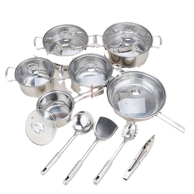 18 Piece Stainless Steel Cookware Set