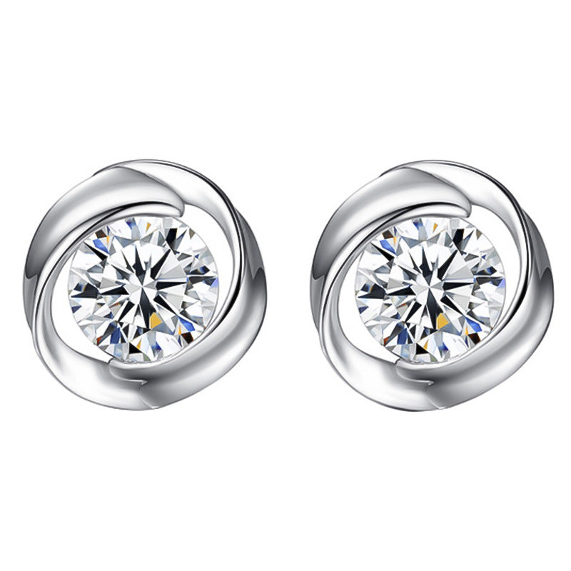 S925 Pure Silver Rose Earrings