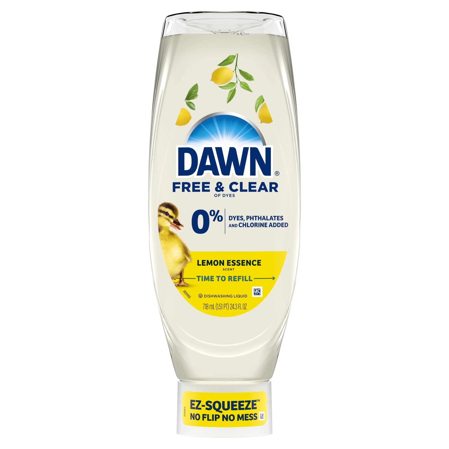 4 pack Free & Clear Dawn Dish Soap Lemon 24.3 fl oz